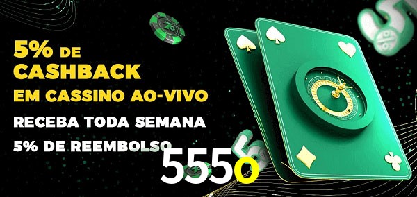 Promoções do cassino ao Vivo 555o